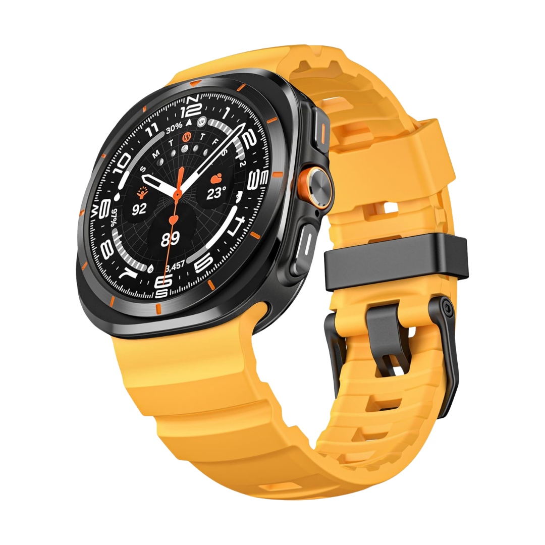 Yellow Rocky Point Silicone Sport Band for Samsung Galaxy Watch Ultra 47mm