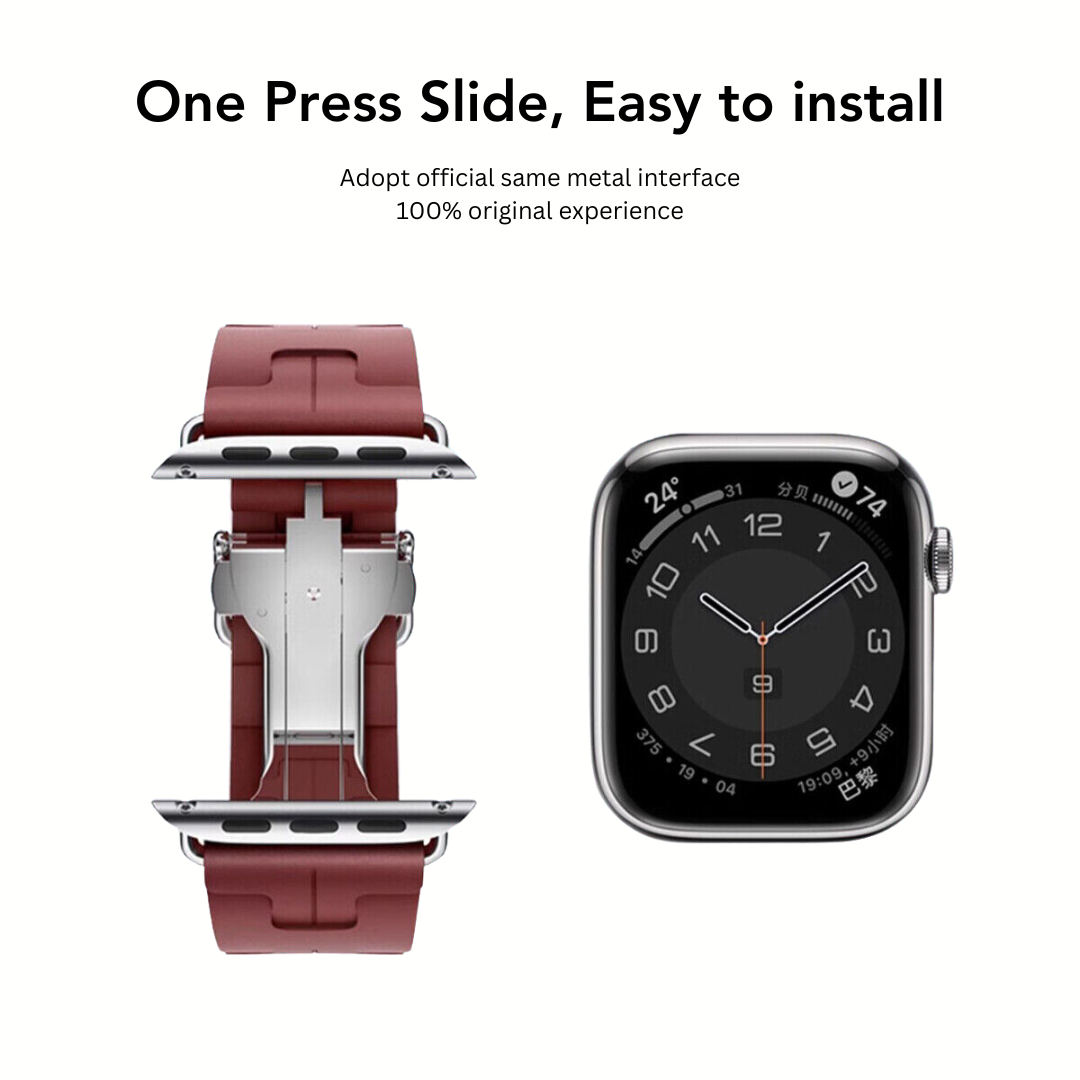 Khaki Premium Kilim Single Tour Silicone Strap By Shopyholy Compatible For iWatch