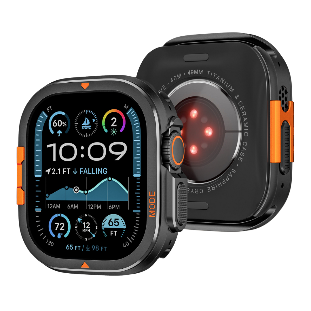 Black Luxury Metal Case By Shopyholy Compatible For Apple Watch