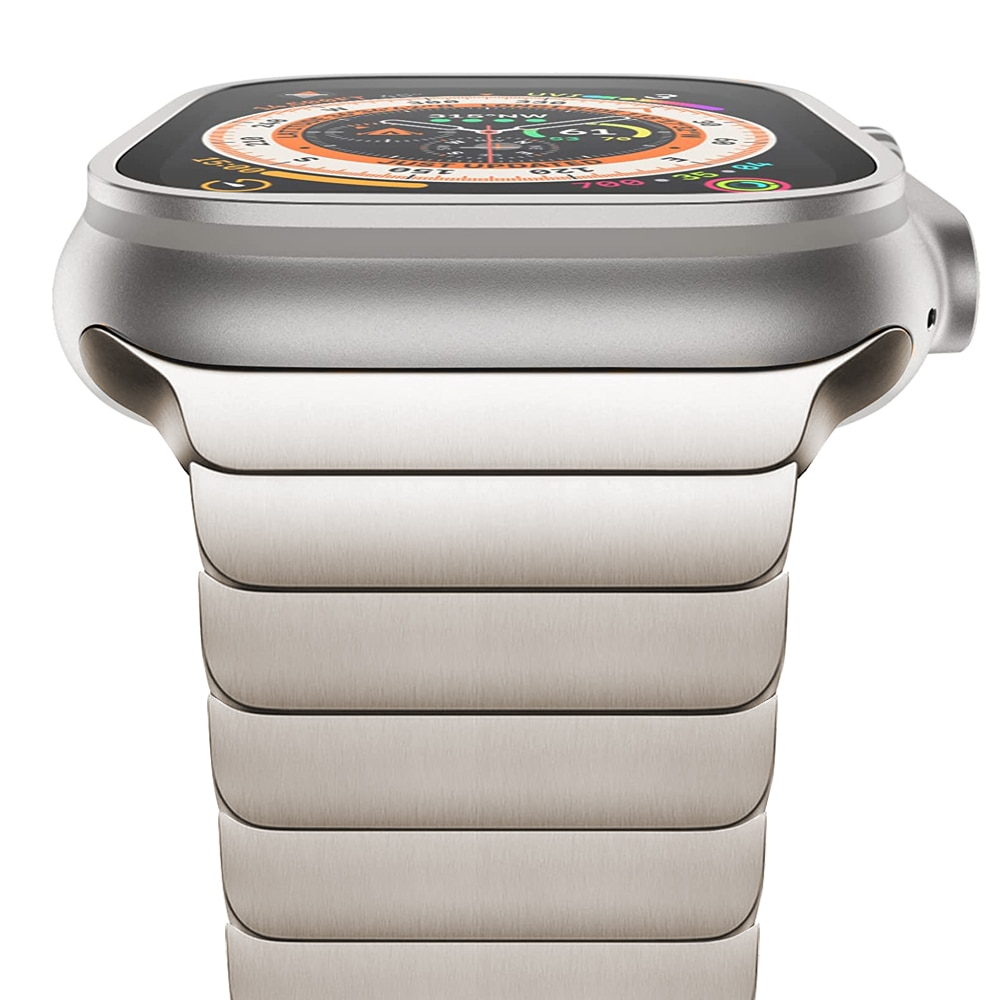 Titanium Ultra Premium Stylish Metal Stainless Steel Link Bracelet By Shopyholy For iWatch Ultra