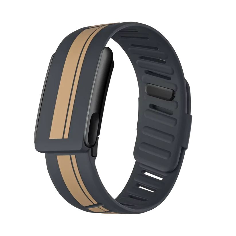 Charcoal Grey Earthy Yellow Luxury Dual Shade WHOOP 5.0 MG LIFE Silicone Sport Band