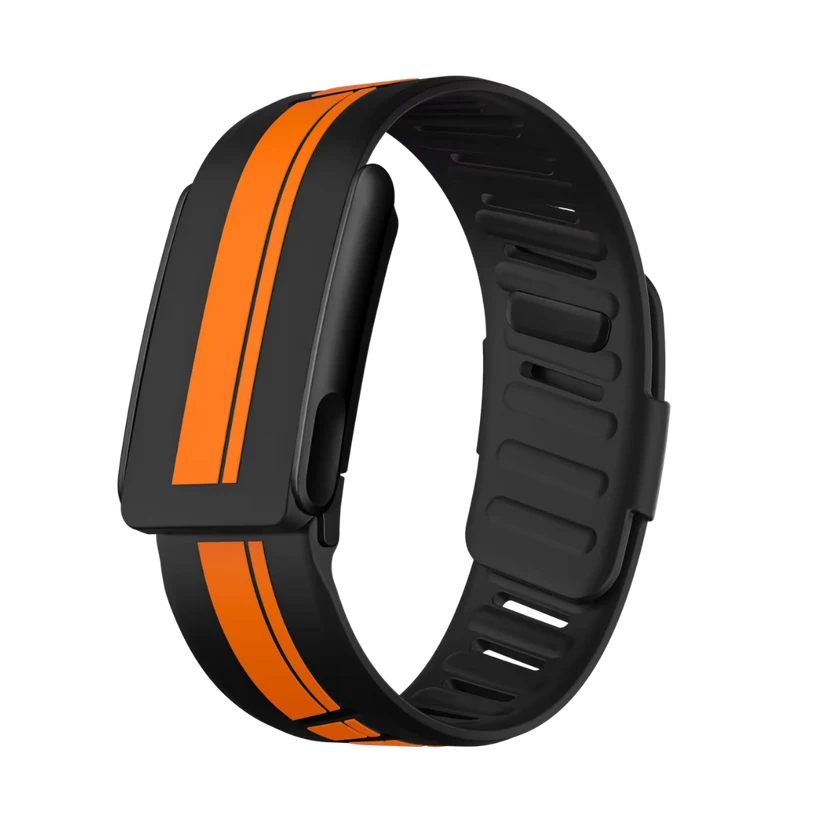 Black Orange Luxury Dual Shade WHOOP 5.0 MG LIFE Silicone Sport Band