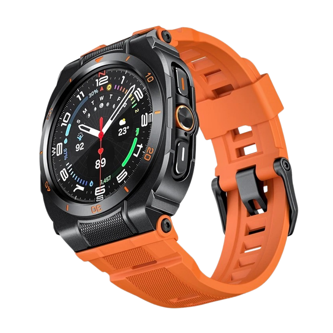 Orange Black Armor Case Retrofit Kit For Samsung Galaxy Watch Ultra