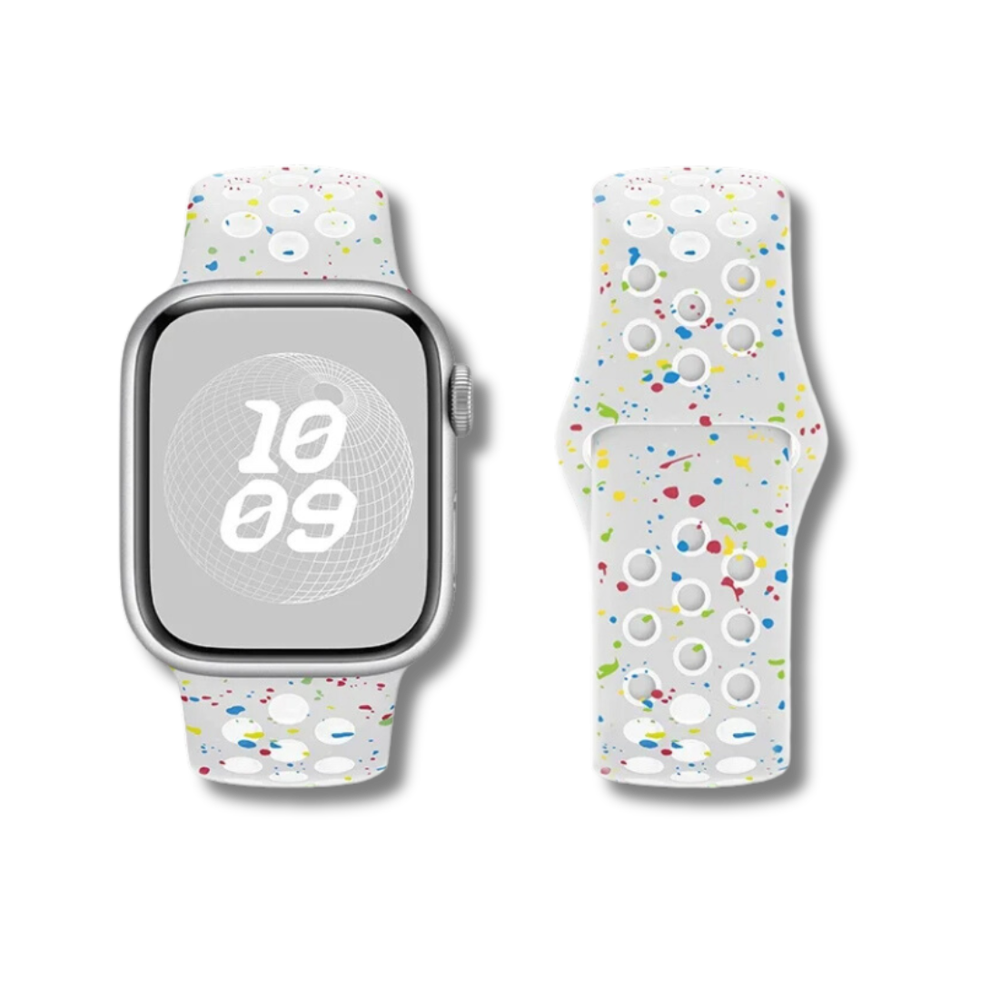 Pure Platinum Nike Silicone Sports Band By Shopyholy Compatible For iWatch