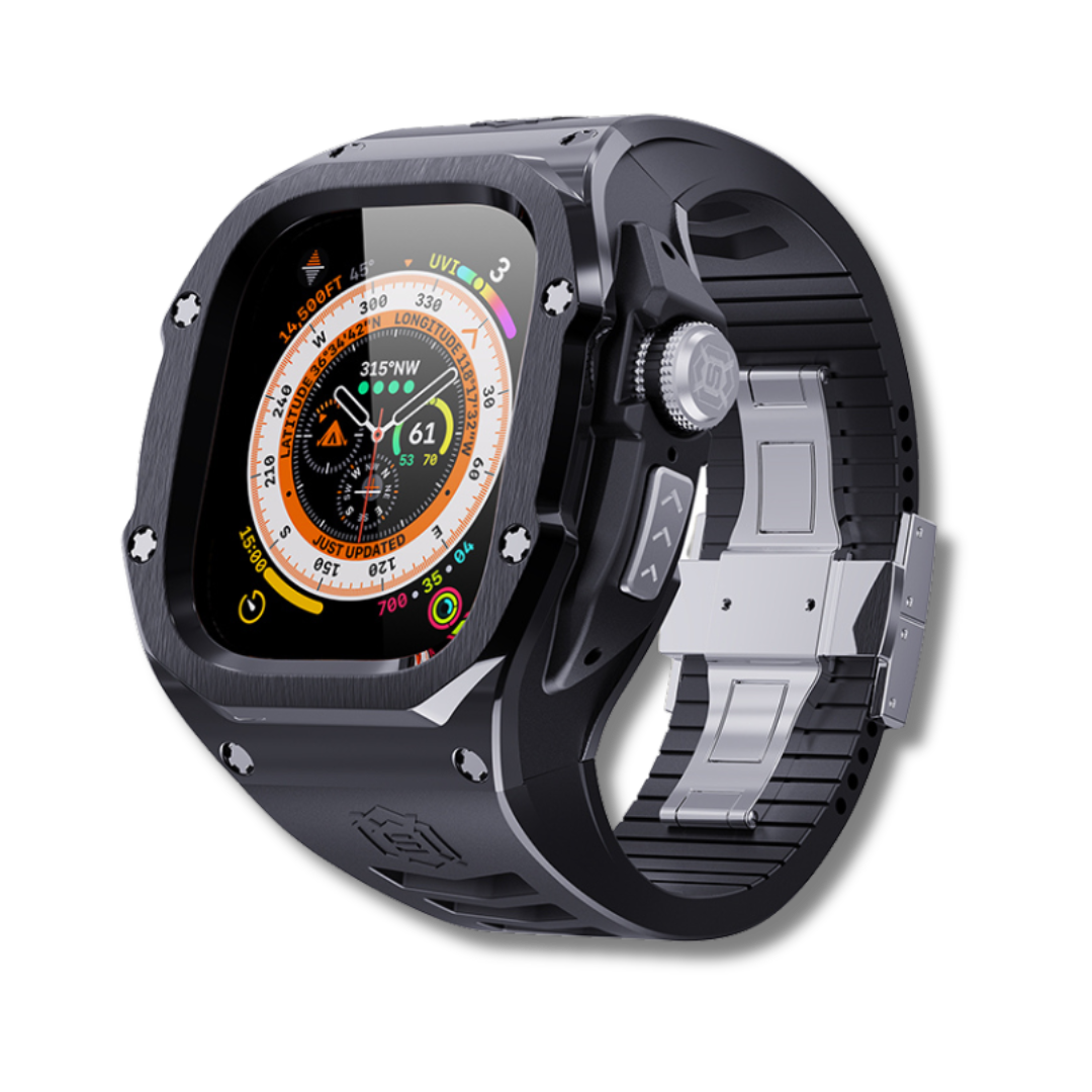 49MM Black Silver Luxury Concept Art Modification Kit For iWatch Ultra 1/2