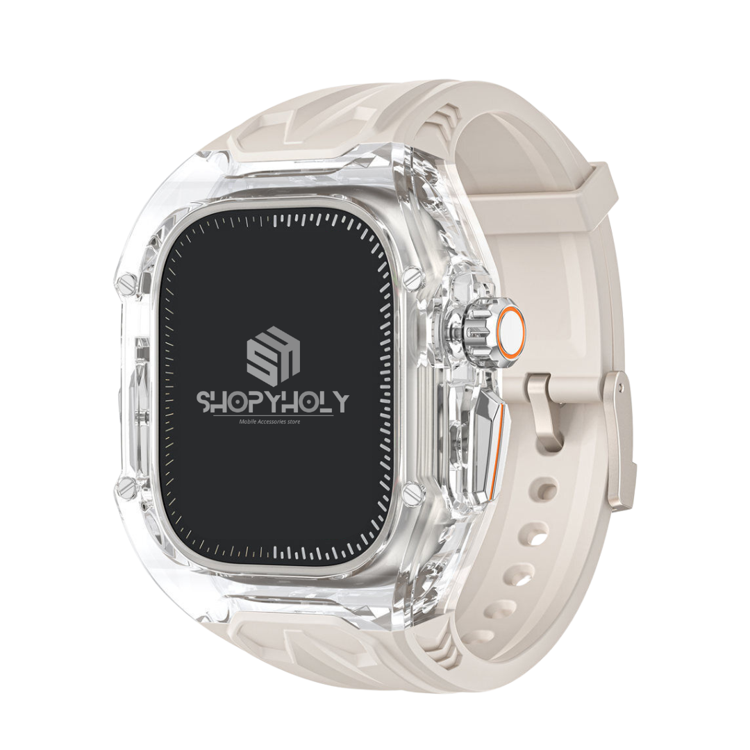 49MM Starlight Luxury Transparent Case by Shopyholy Compatible for Apple Watch Ultra