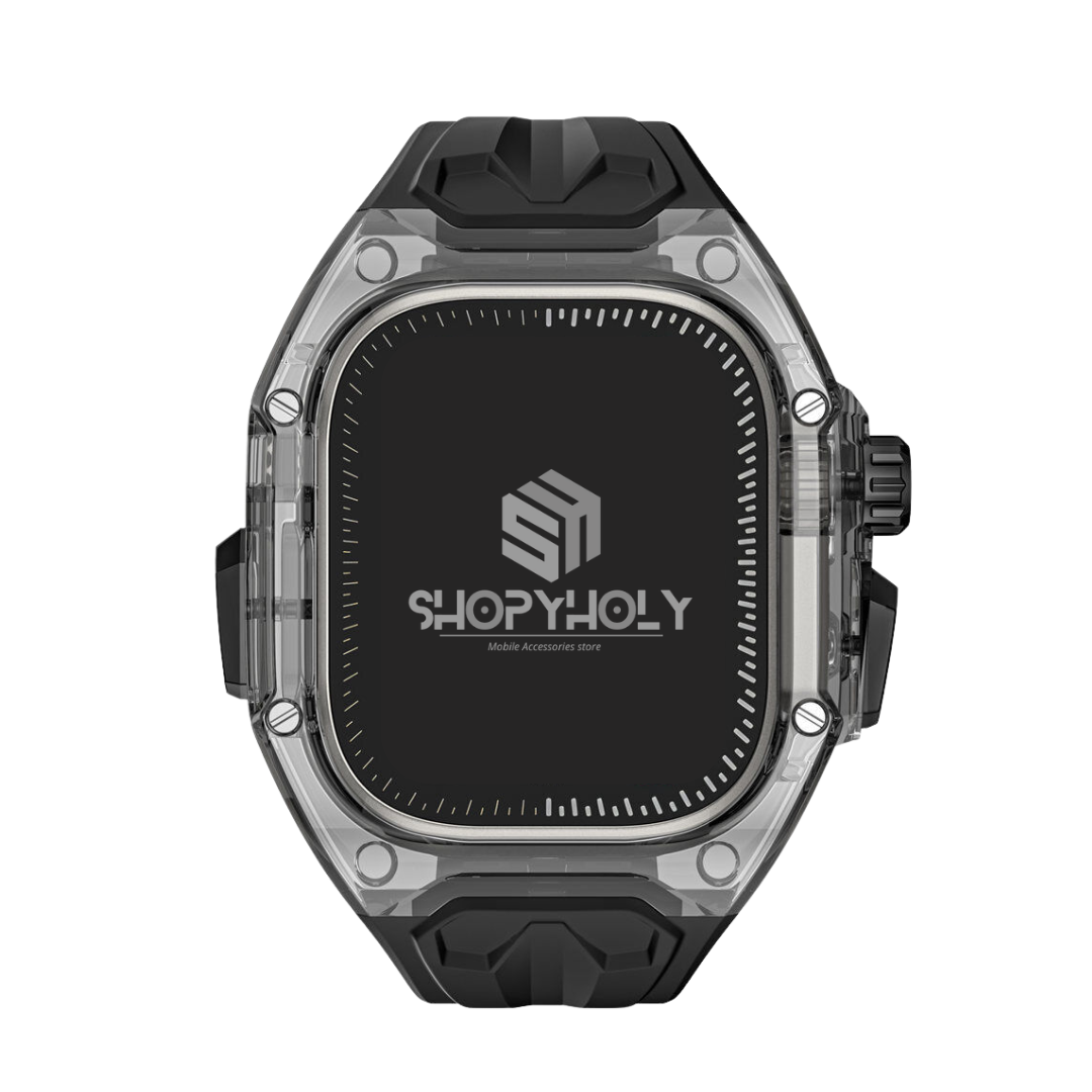 49MM Full Black Luxury Transparent Case by Shopyholy Compatible for Apple Watch Ultra