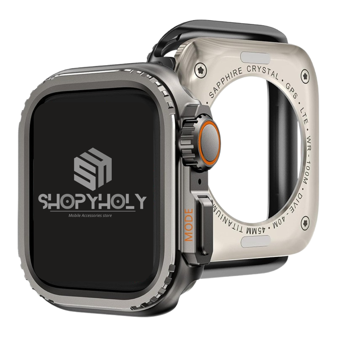 Grey Luxury Change To Ultra Metal Case By Shopyholy Compatible For Apple Watch