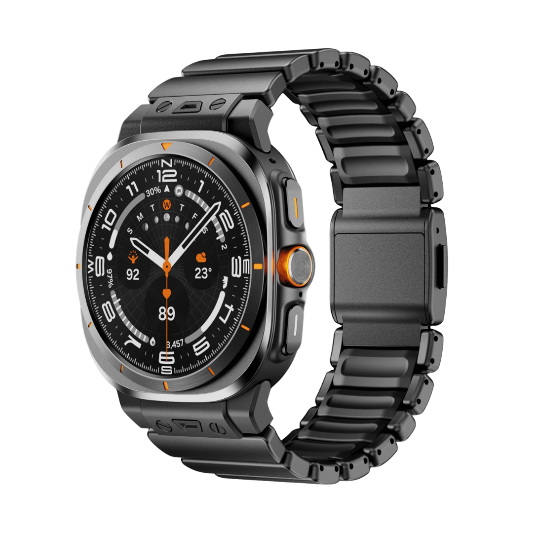 Full Black Luxury Ocean Titanium Band for Samsung Galaxy Watch Ultra 47mm