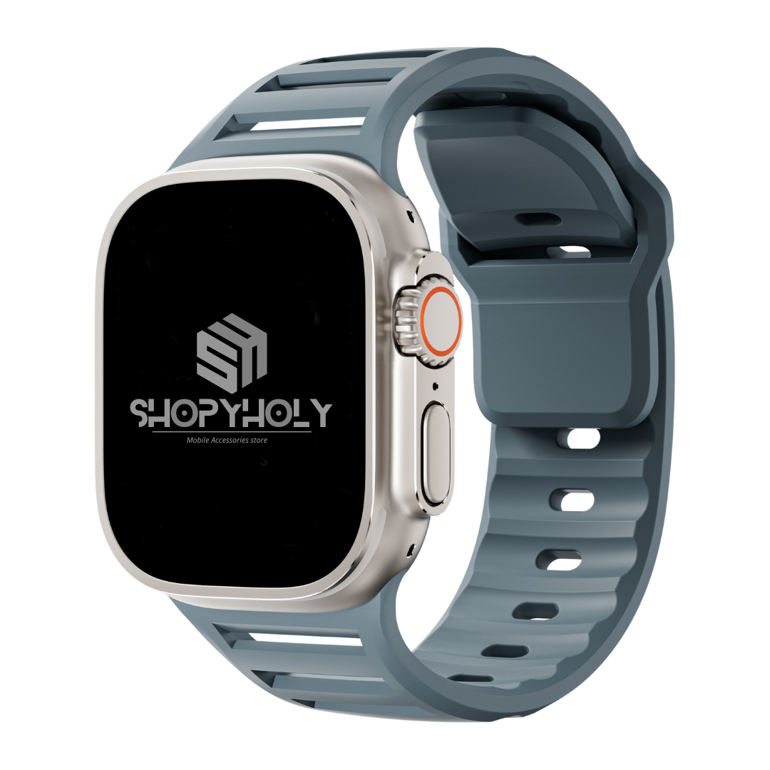 Ocean Blue Premium Ultra Silicone Sports Bands By Shopyholy Compatible For Apple Watch