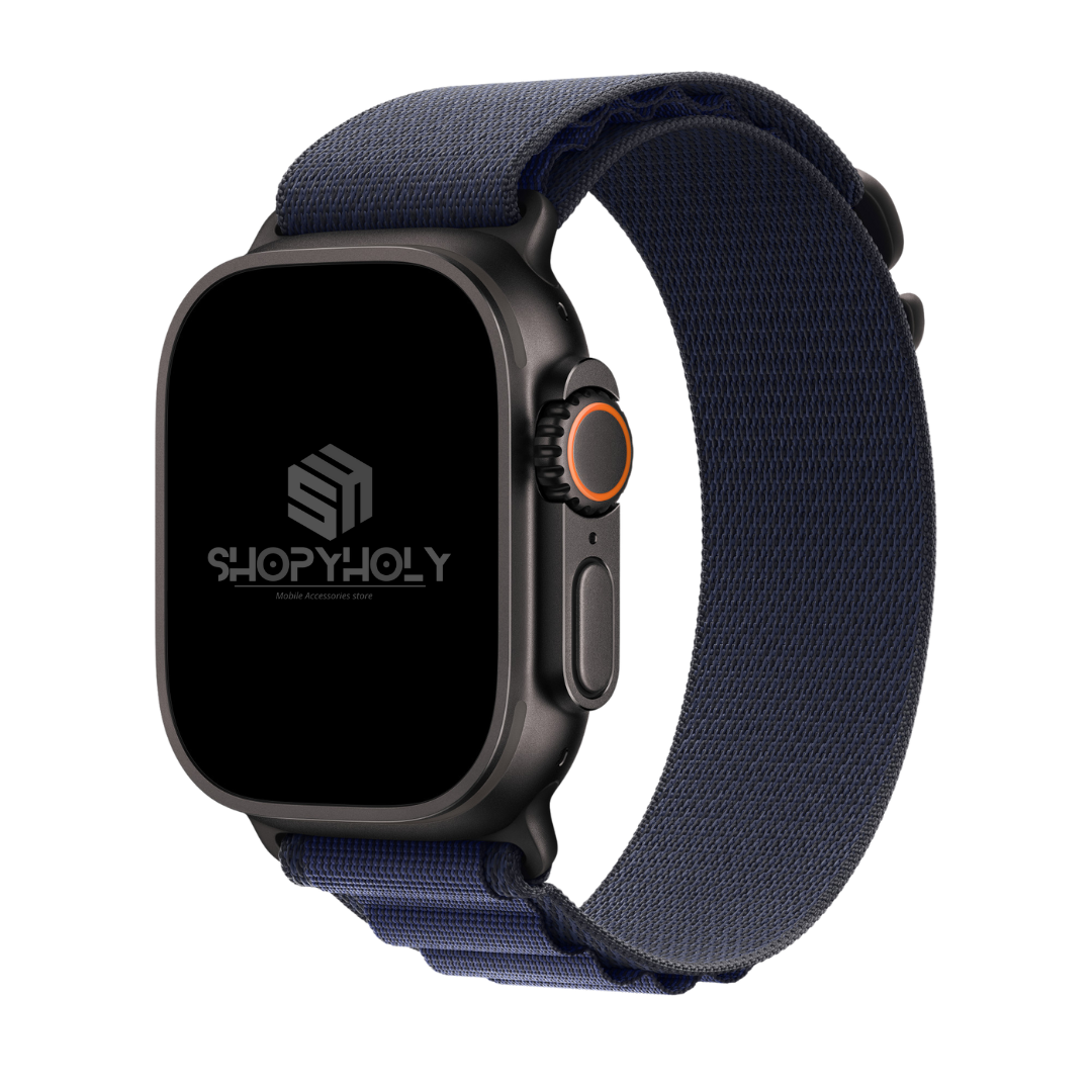 Navy B Premium Alpine Loop Strap By Shopyholy Compatible For iWatch