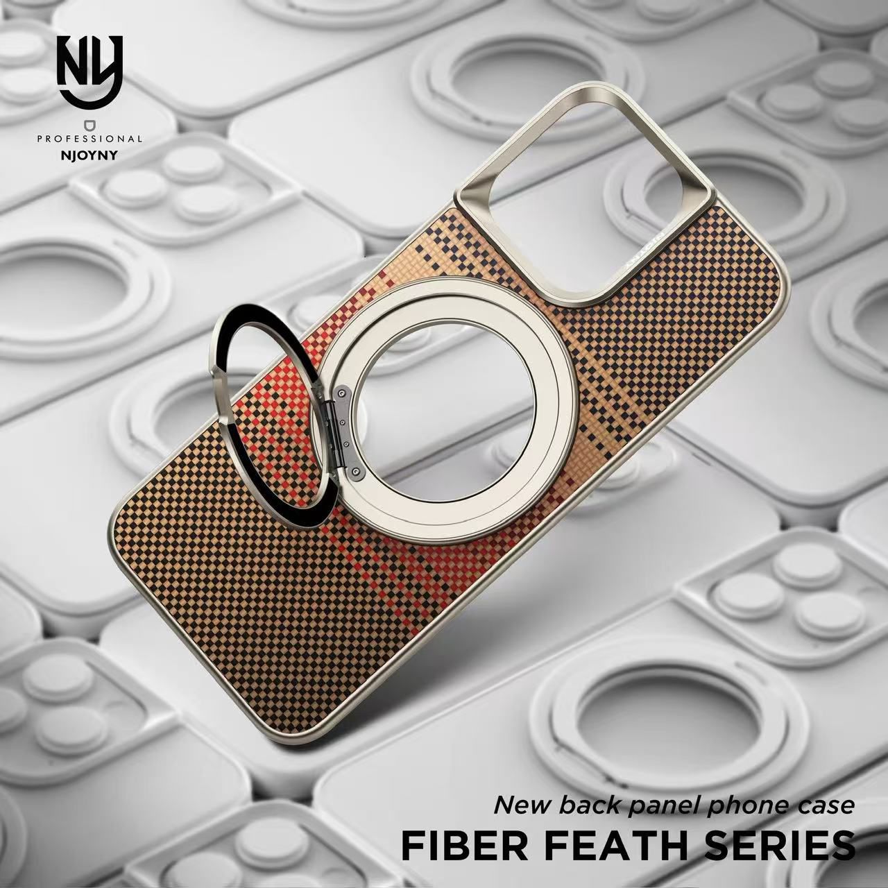 Luxury Kevlar Fiber Feath Back Panel Case By Shopyholy Compatible For iPhone