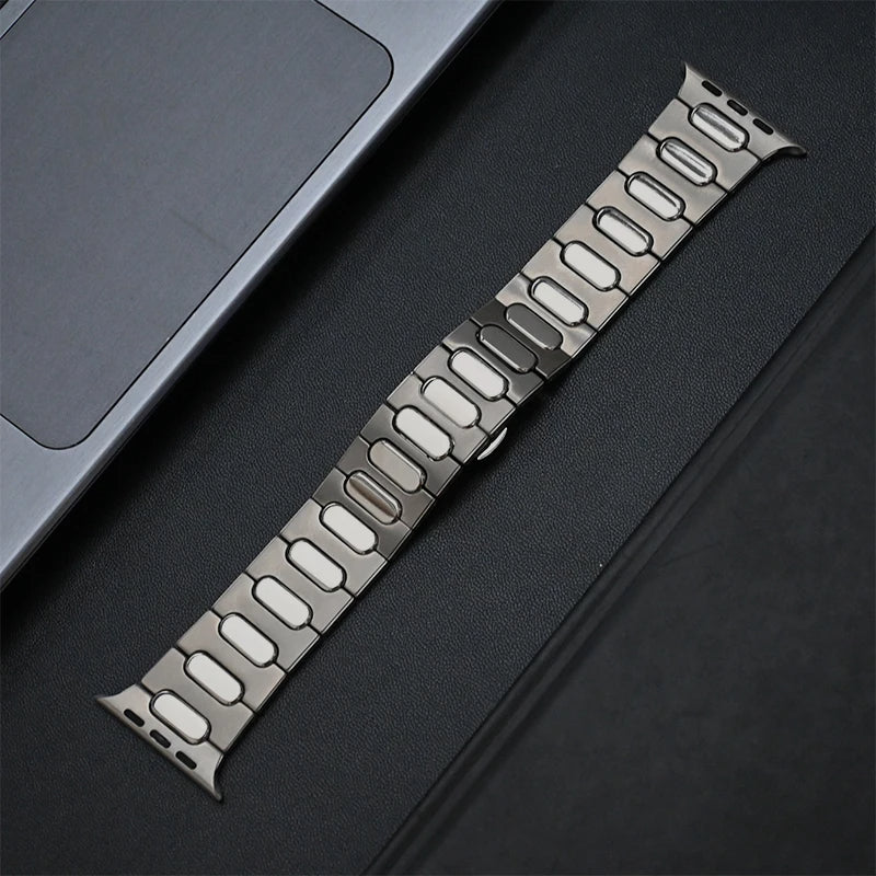 Titanium Luxury Titanium Straps By Shopyholy Compatible for Apple Watch