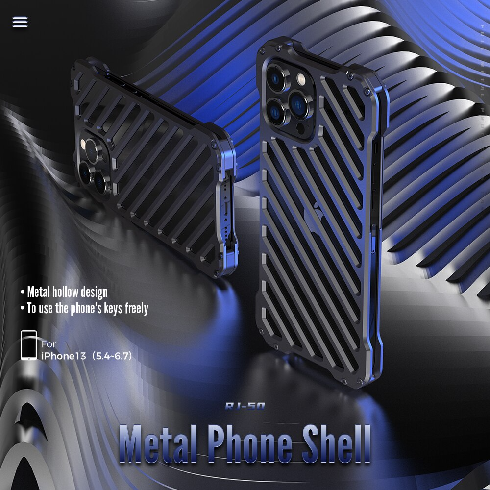 Armor Aluminum Metal case For iPhone 15 14 13 12 Pro Max