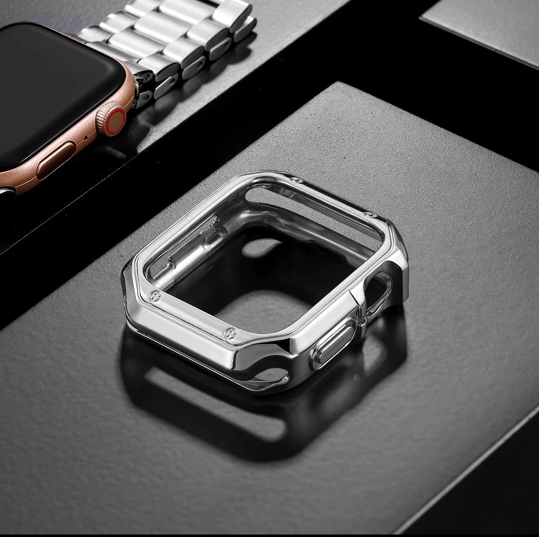 Premium Chromed Plating Case By Shopyholy Compatible For Smart-Watch