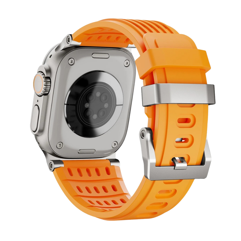 Orange Luxury Ultra Wide Ventilated Sports Bands By Shopyholy Compatible For Apple Watch