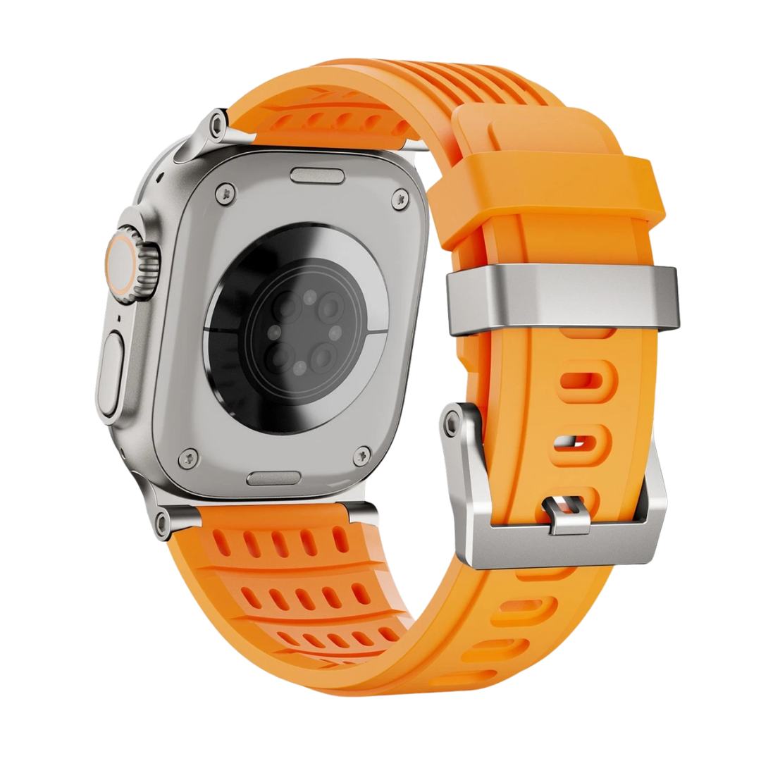 Orange Luxury Ultra Wide Ventilated Sports Bands By Shopyholy Compatible For Apple Watch