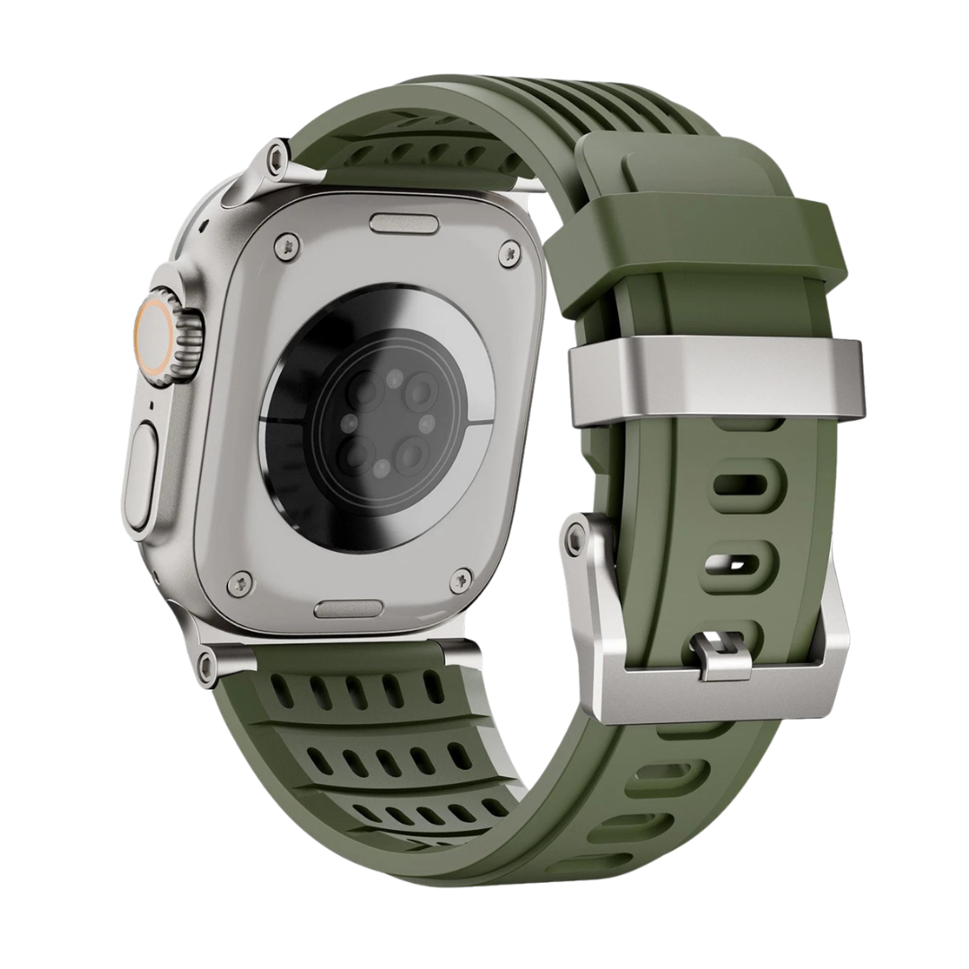 Green Luxury Ultra Wide Ventilated Sports Bands By Shopyholy Compatible For Apple Watch
