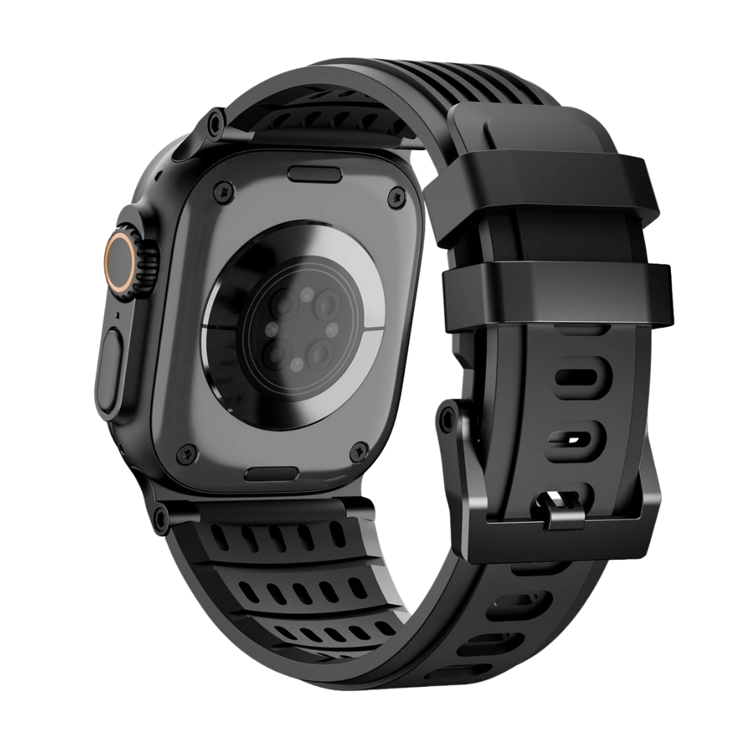 Full Black Luxury Ultra Wide Ventilated Sports Bands By Shopyholy Compatible For Apple Watch
