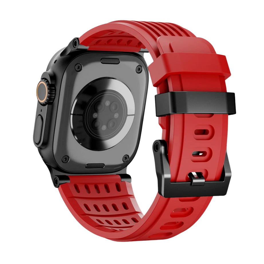 Red B Luxury Ultra Wide Ventilated Sports Bands By Shopyholy Compatible For Apple Watch
