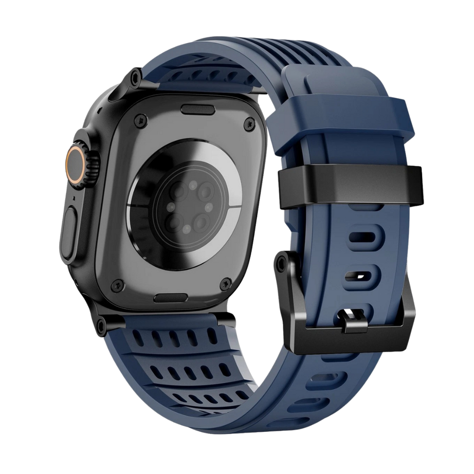 Navy Blue B Luxury Ultra Wide Ventilated Sports Bands By Shopyholy Compatible For Apple Watch