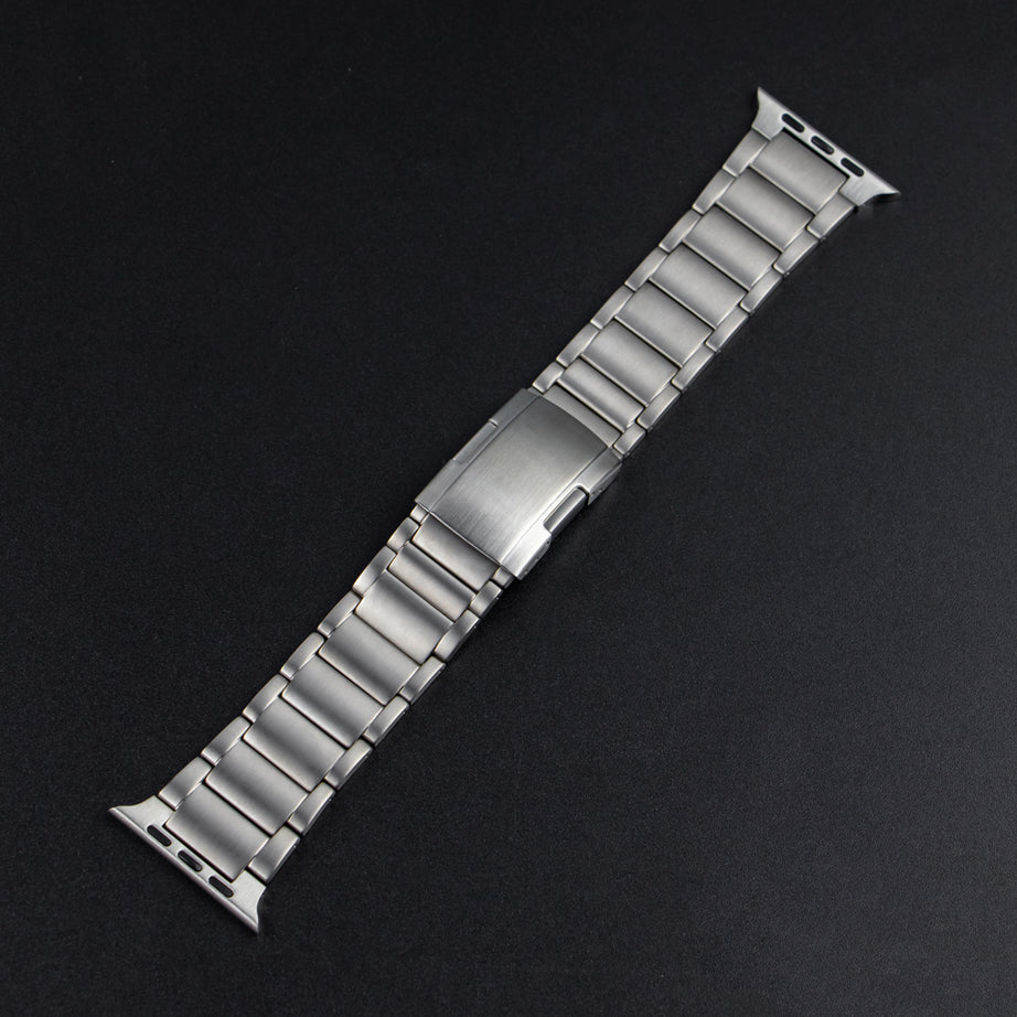 Silver Luxury Titanium Metal Bracelet By Shopyholy Compatible For iWatch