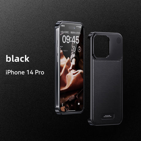 Luxury Aluminum Alloy Leather Case For iPhone