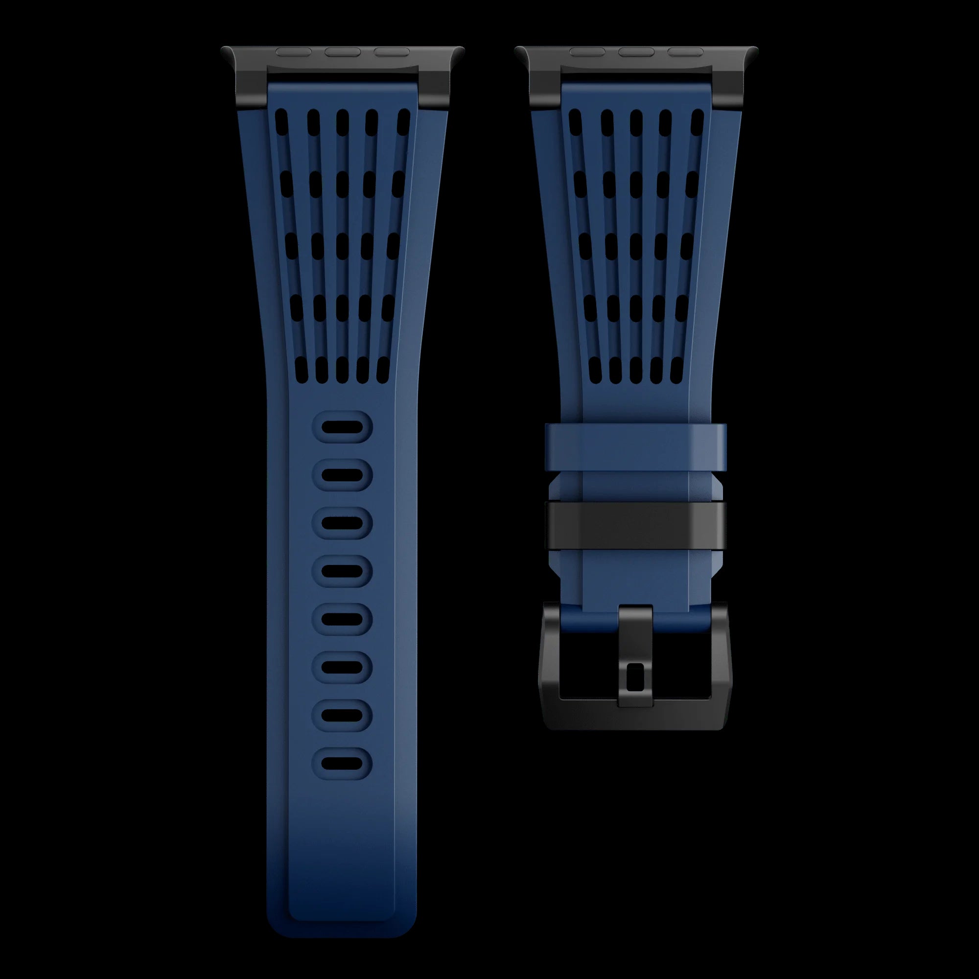 Navy Blue B Luxury Ultra Wide Ventilated Sports Bands By Shopyholy Compatible For Apple Watch