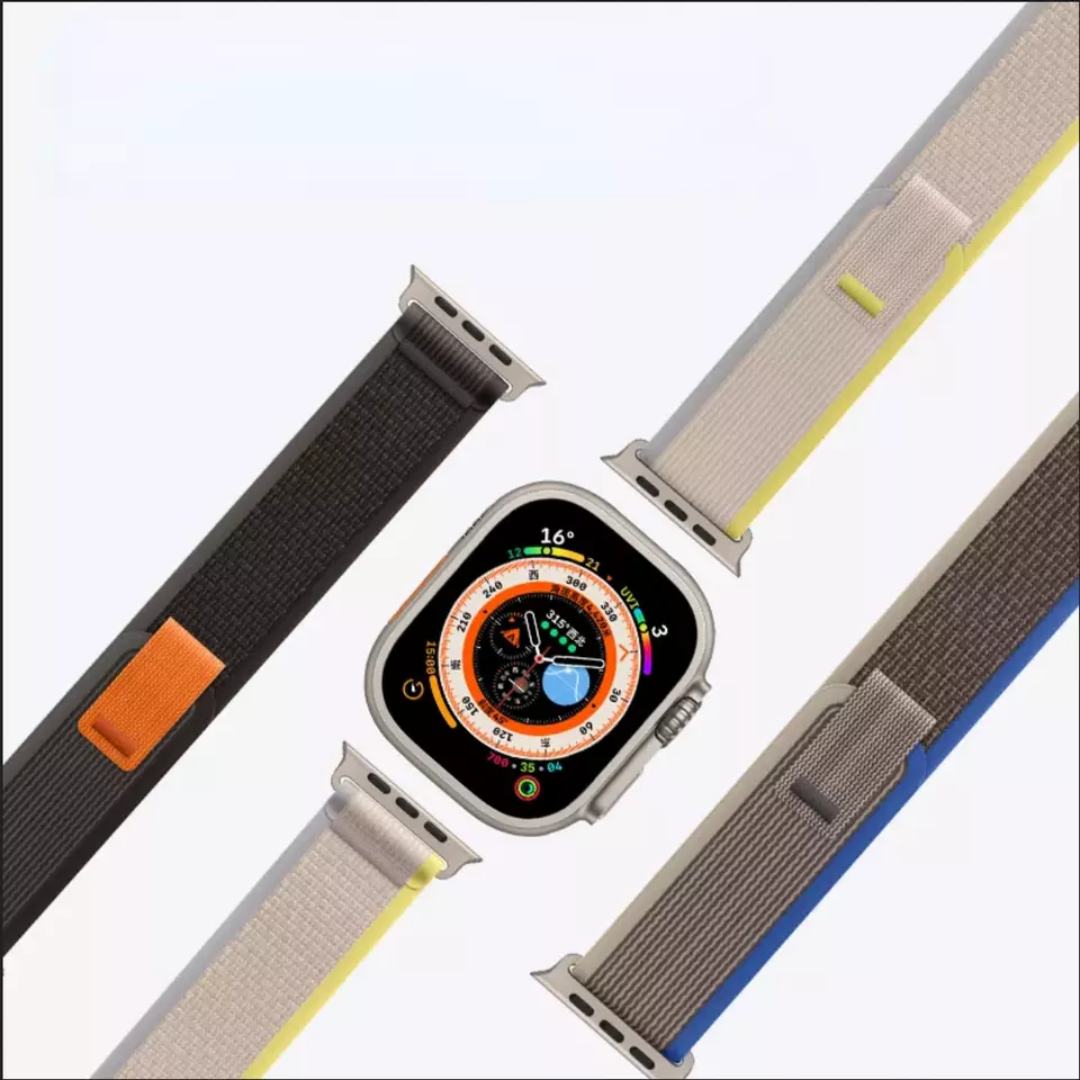 Beige-Yellow Premium Trail Loop Strap By Shopyholy Compatible For iWatch