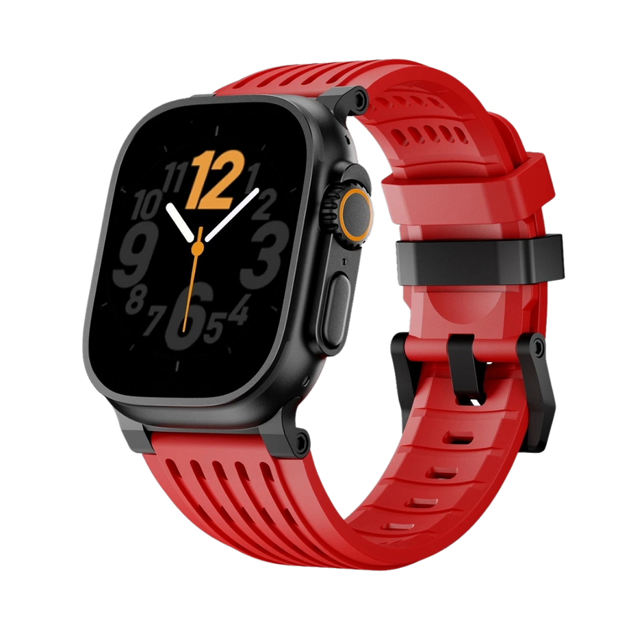 Red B Luxury Ultra Wide Ventilated Sports Bands By Shopyholy Compatible For Apple Watch