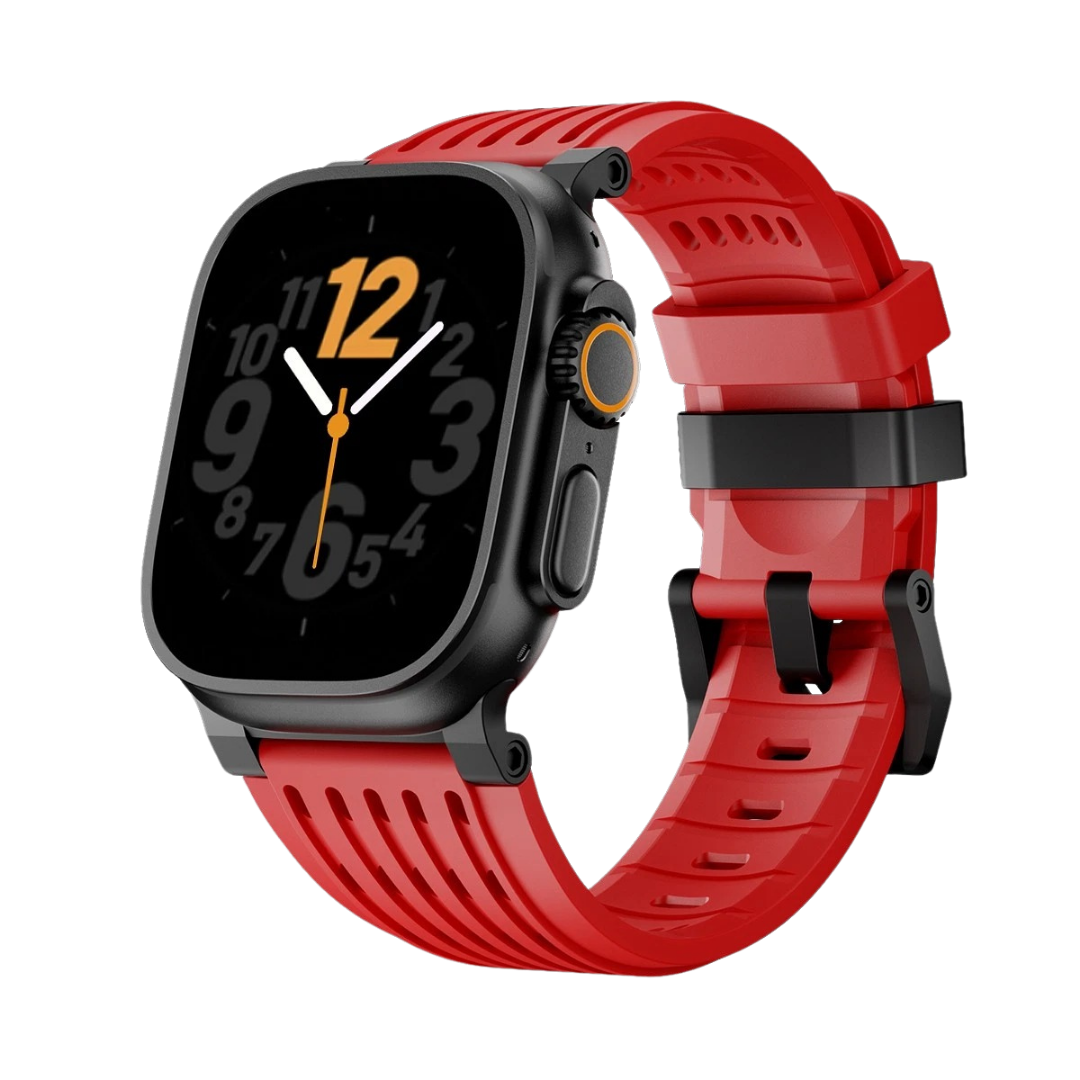 Red B Luxury Ultra Wide Ventilated Sports Bands By Shopyholy Compatible For Apple Watch