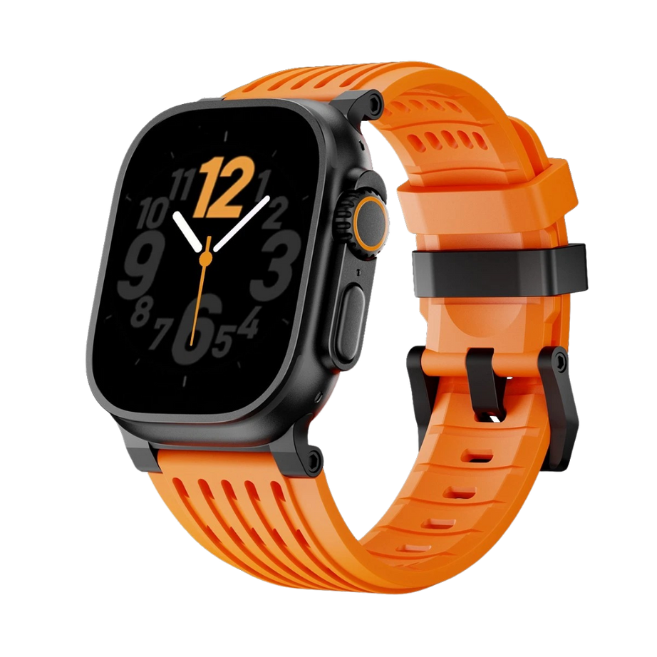 Orange B Luxury Ultra Wide Ventilated Sports Bands By Shopyholy Compatible For Apple Watch