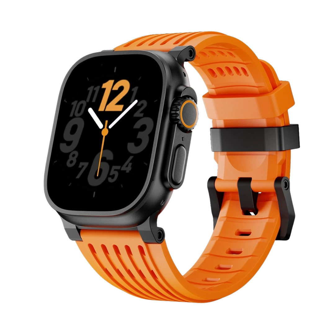 Orange B Luxury Ultra Wide Ventilated Sports Bands By Shopyholy Compatible For Apple Watch