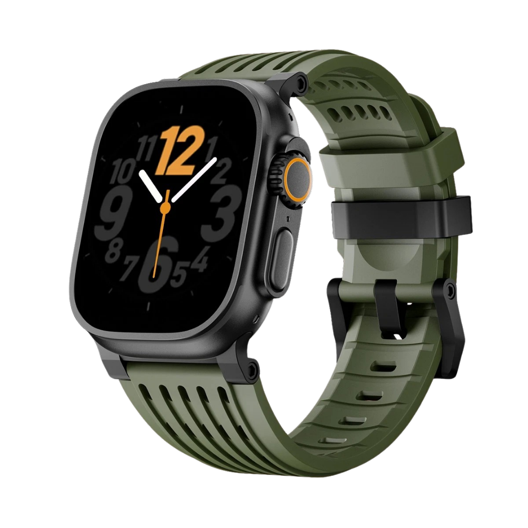 Green B Luxury Ultra Wide Ventilated Sports Bands By Shopyholy Compatible For Apple Watch