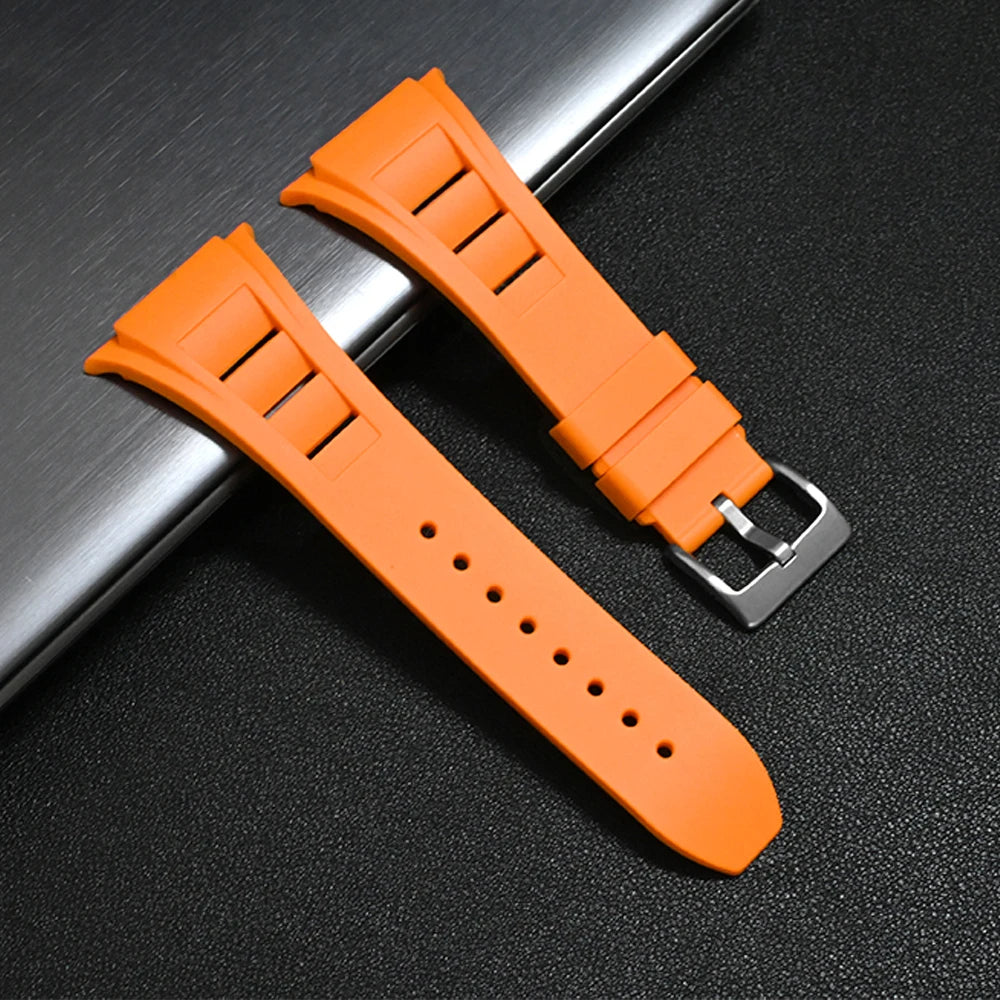 Orange Luxury Richard Miller Sports Bands By Shopyholy Comaptible For iWatch