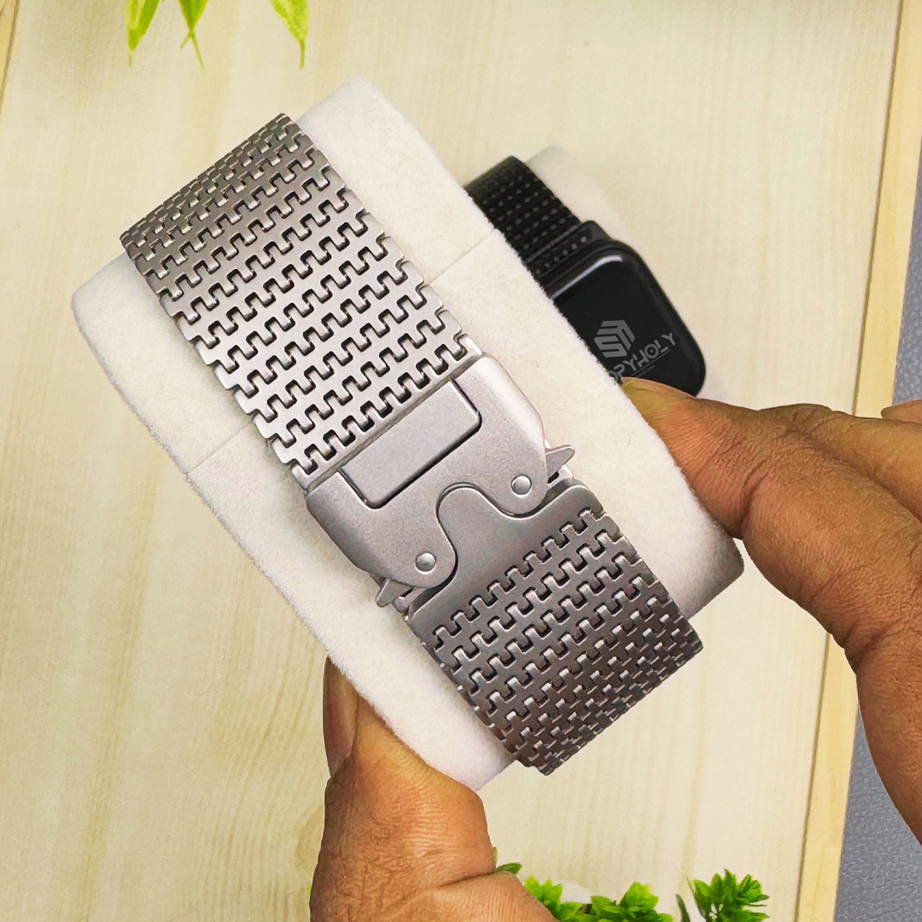 Titanium Luxury Ultra Milanese Loop By Shopyholy Compatible For Apple Watch