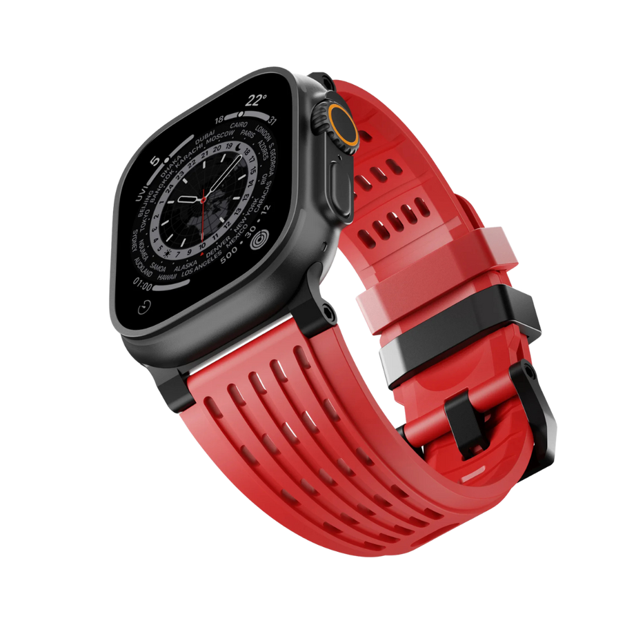 Red B Luxury Ultra Wide Ventilated Sports Bands By Shopyholy Compatible For Apple Watch
