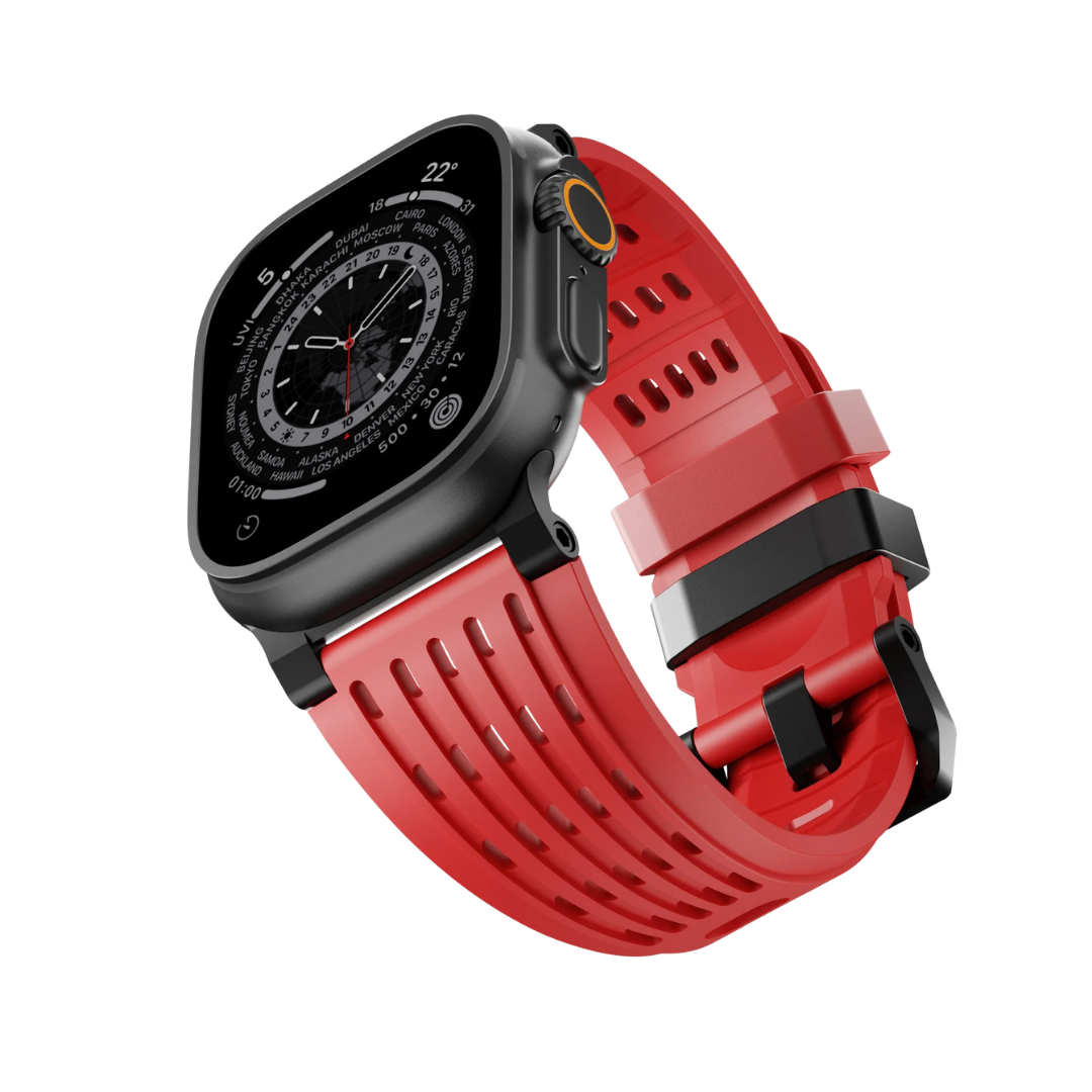 Red B Luxury Ultra Wide Ventilated Sports Bands By Shopyholy Compatible For Apple Watch