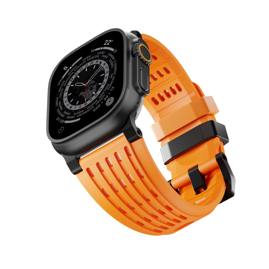 Orange B Luxury Ultra Wide Ventilated Sports Bands By Shopyholy Compatible For Apple Watch
