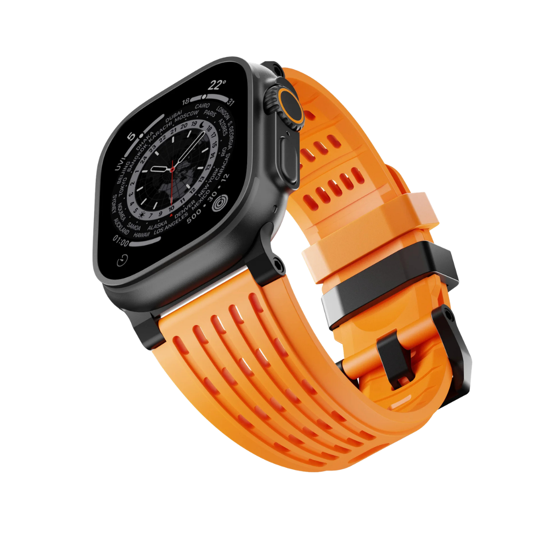 Orange B Luxury Ultra Wide Ventilated Sports Bands By Shopyholy Compatible For Apple Watch