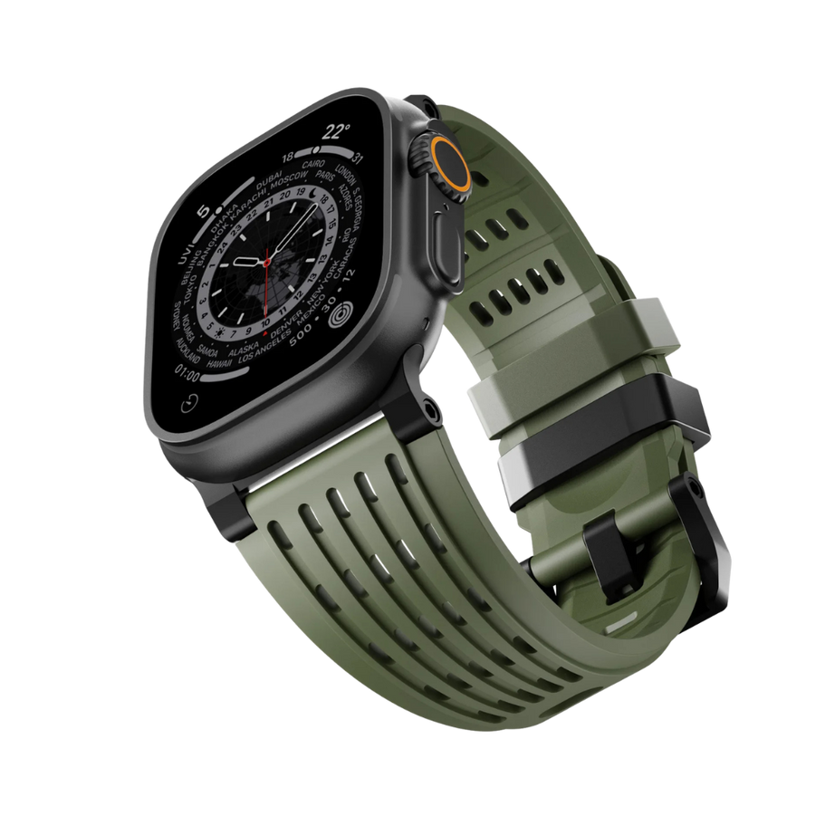 Green B Luxury Ultra Wide Ventilated Sports Bands By Shopyholy Compatible For Apple Watch