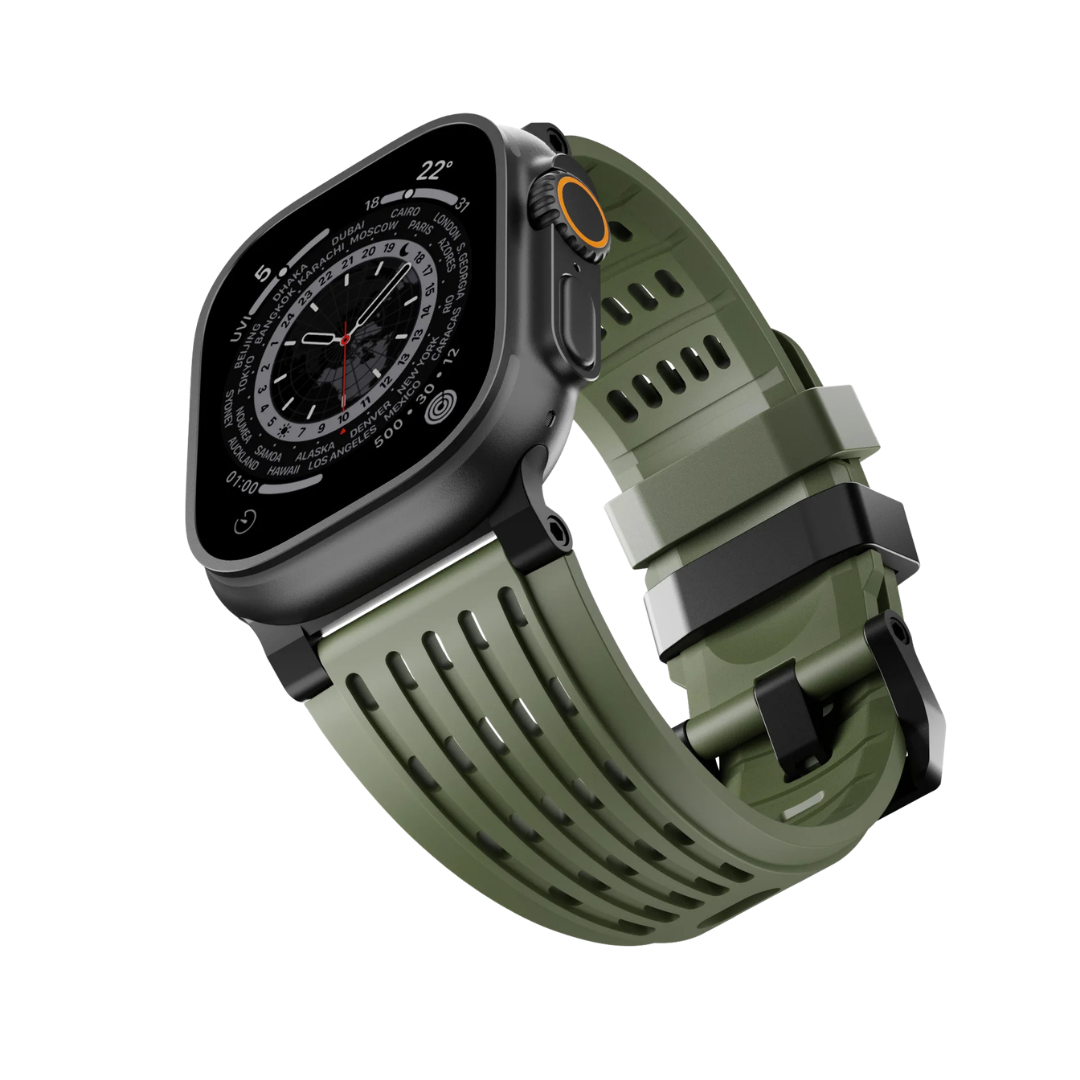 Green B Luxury Ultra Wide Ventilated Sports Bands By Shopyholy Compatible For Apple Watch