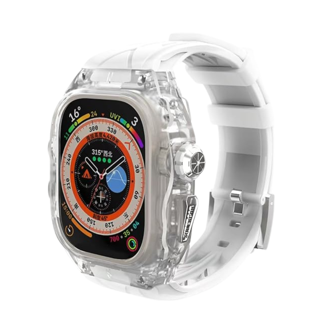 49MM Transparent Luxury Translucent Racing Case By Shopyholy Compatible For Apple Watch Ultra 1/2