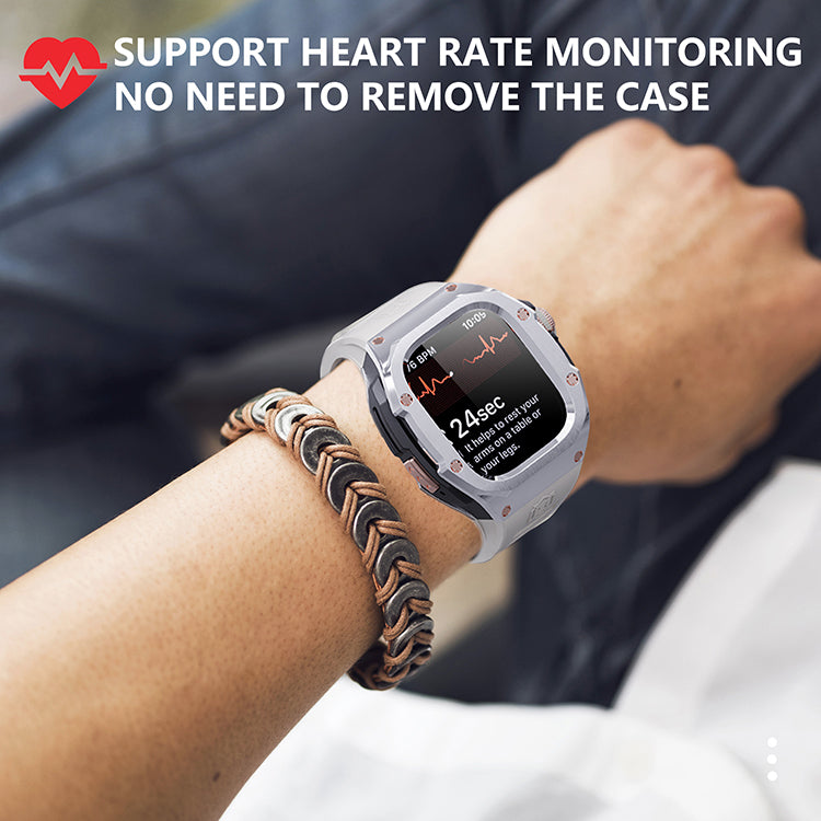 49MM Silver Star Rose Gold Luxury Concept Art Modification Kit For iWatch Ultra 1/2