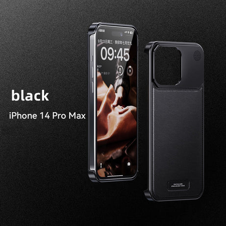 Luxury Aluminum Alloy Leather Case For iPhone