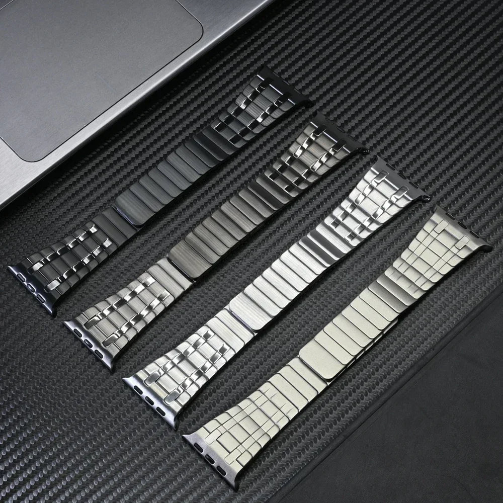 Black Luxury AP Frosted Metal Magnetic Band By Shopyholy Compatible for Apple Watch