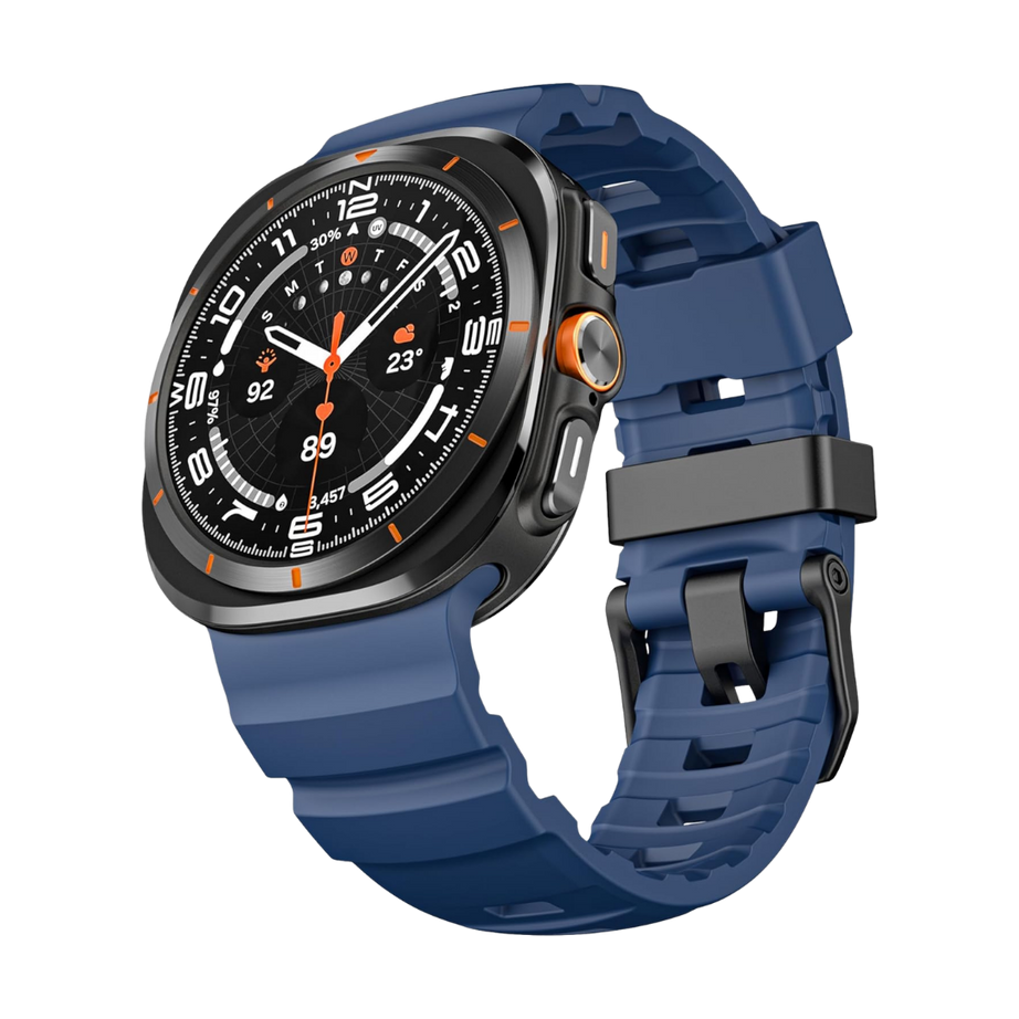 Navy Blue Rocky Point Silicone Sport Band for Samsung Galaxy Watch Ultra 47mm