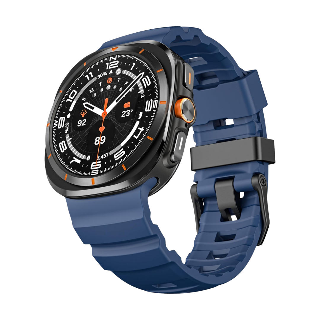 Navy Blue Rocky Point Silicone Sport Band for Samsung Galaxy Watch Ultra 47mm