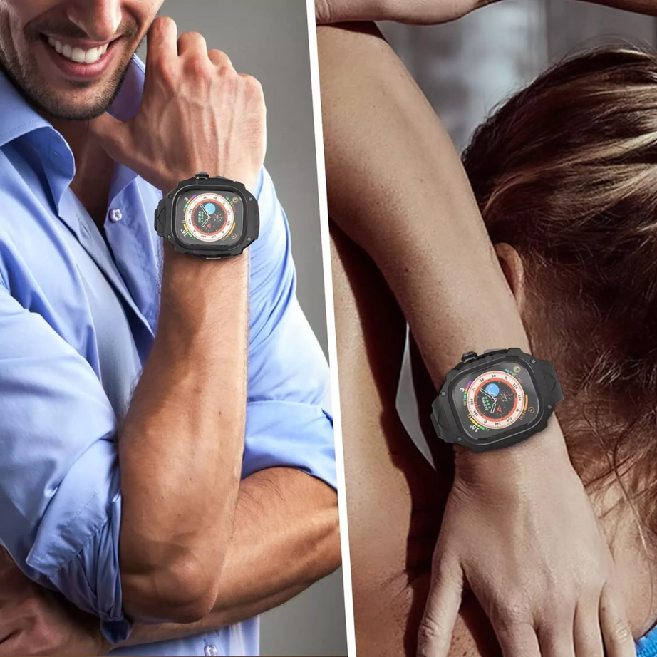 49MM Black Warrior Luxury Racing Case By Shopyholy Compatible For Apple Watch Ultra 1/2
