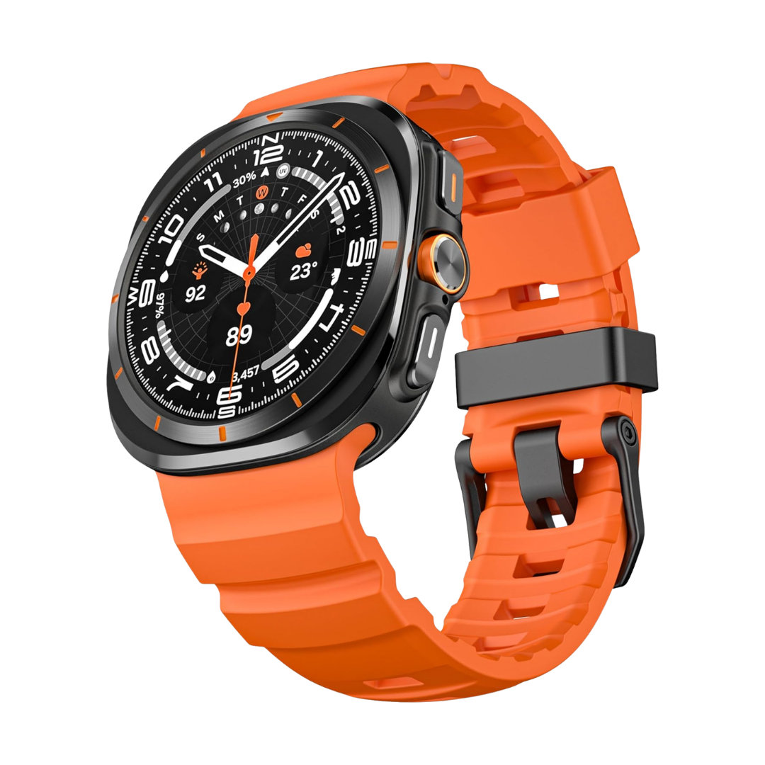 Orange Rocky Point Silicone Sport Band for Samsung Galaxy Watch Ultra 47mm